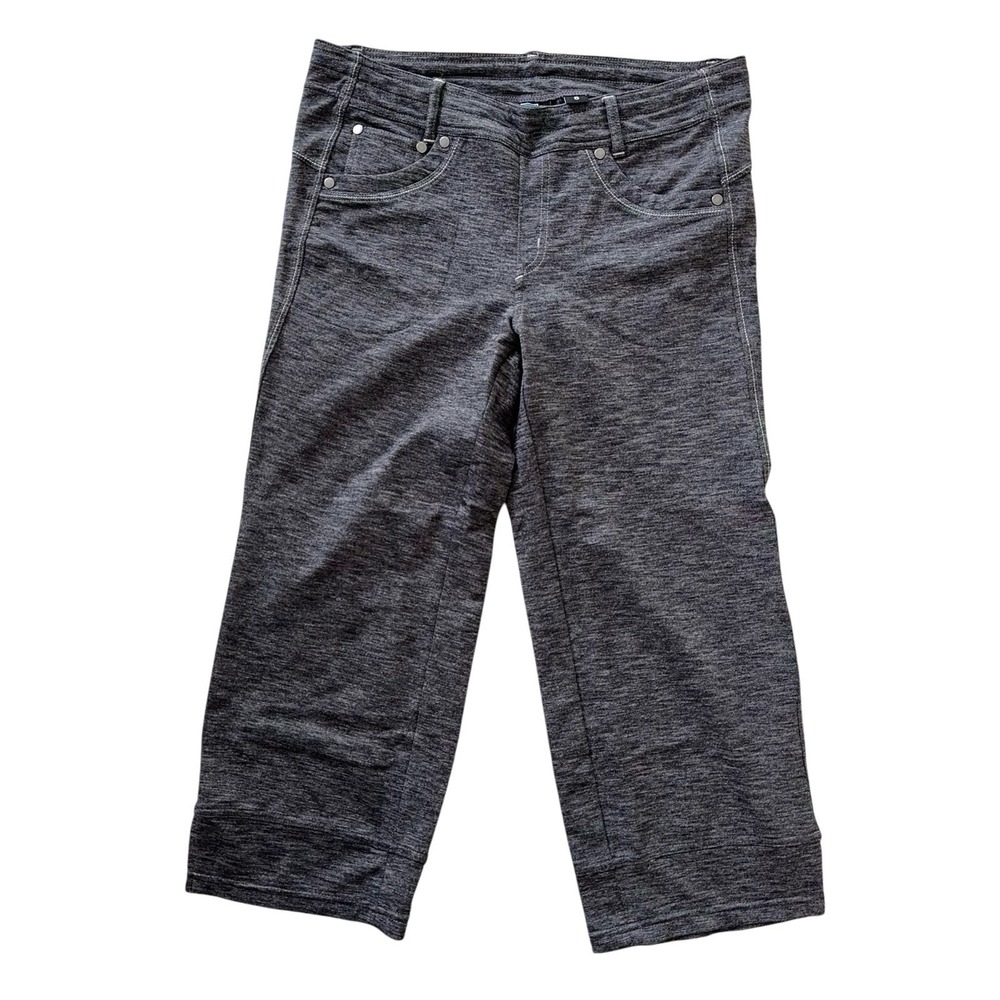 Kuhl Mova Size 6 (29x20) Gray Stretch Drawstring‎ Waist Women's Capri Pants